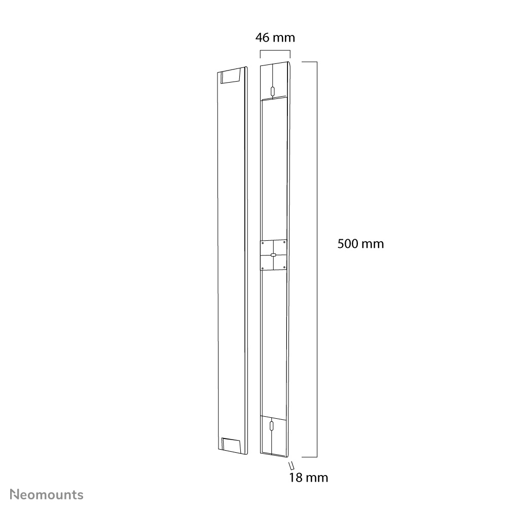 Neomounts NS-CC050SILVER Cubierta de cable - para 1-3 cables
